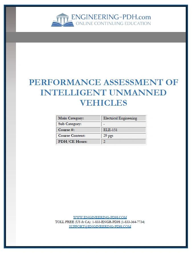 ELE151 (2 Hrs) Performance Assessment of Intelligent Unmanned Vehicles